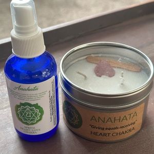 Heary Chakra candle and spritz set.